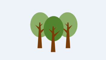 Bos met bomen 